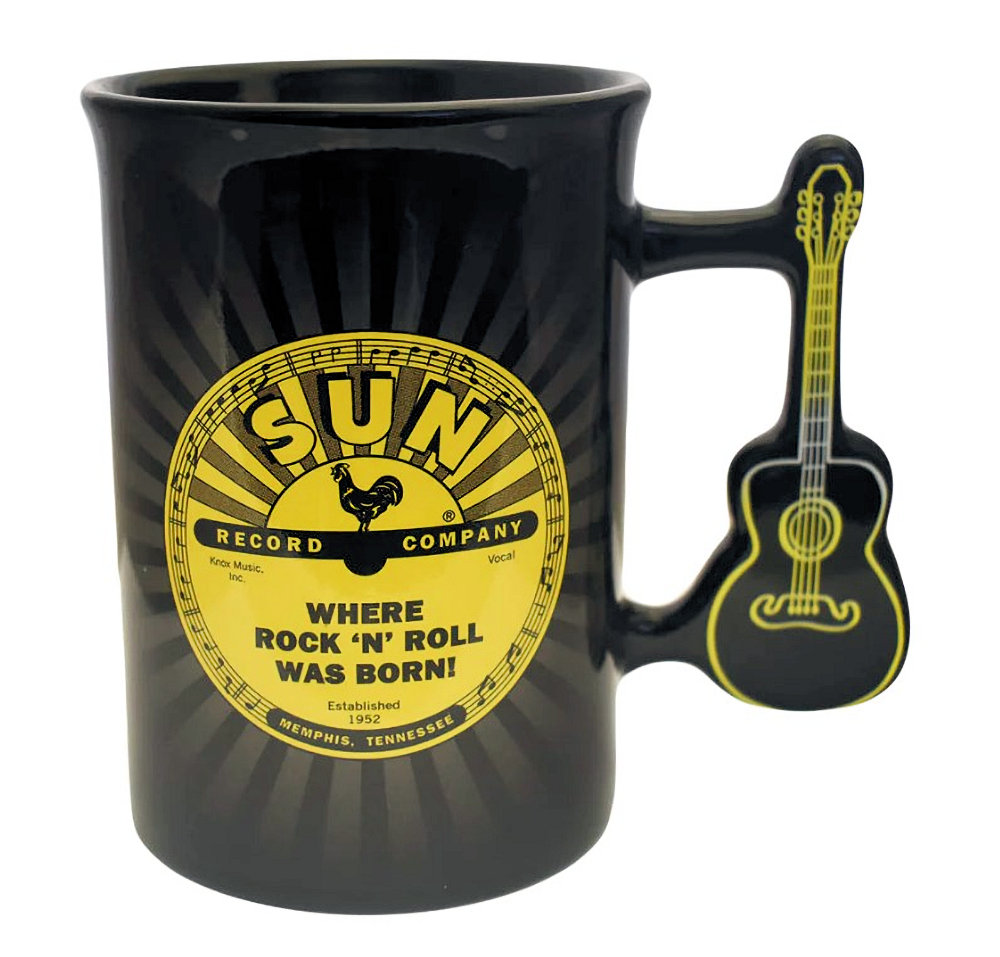 Sun Label Where Rock n Roll was Born with Guitar Handle 16oz Mug